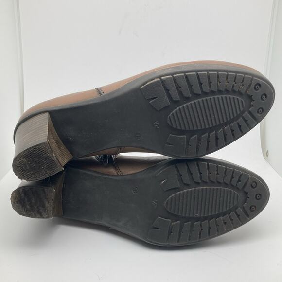 Eric Michael Women's Mocha Brown Zip Up Leather Ankle Boot Bootie Size 39 - Picture 9 of 14